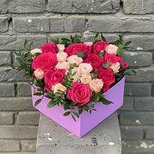 Цветочная композиция из Розы в коробке в Молодежном