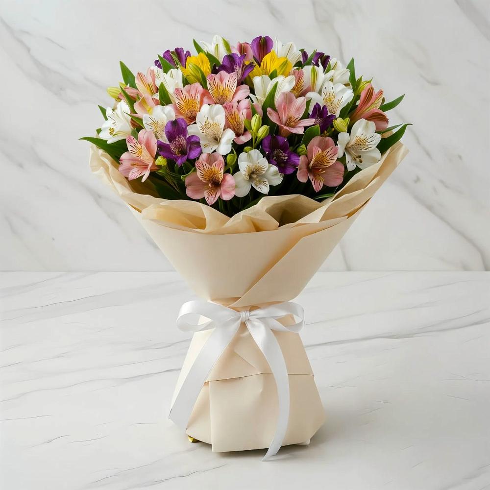 Букет цветов из: Альстромерии в Молодежном