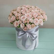 Цветочная композиция из Розы в шляпной коробке в Молодежном