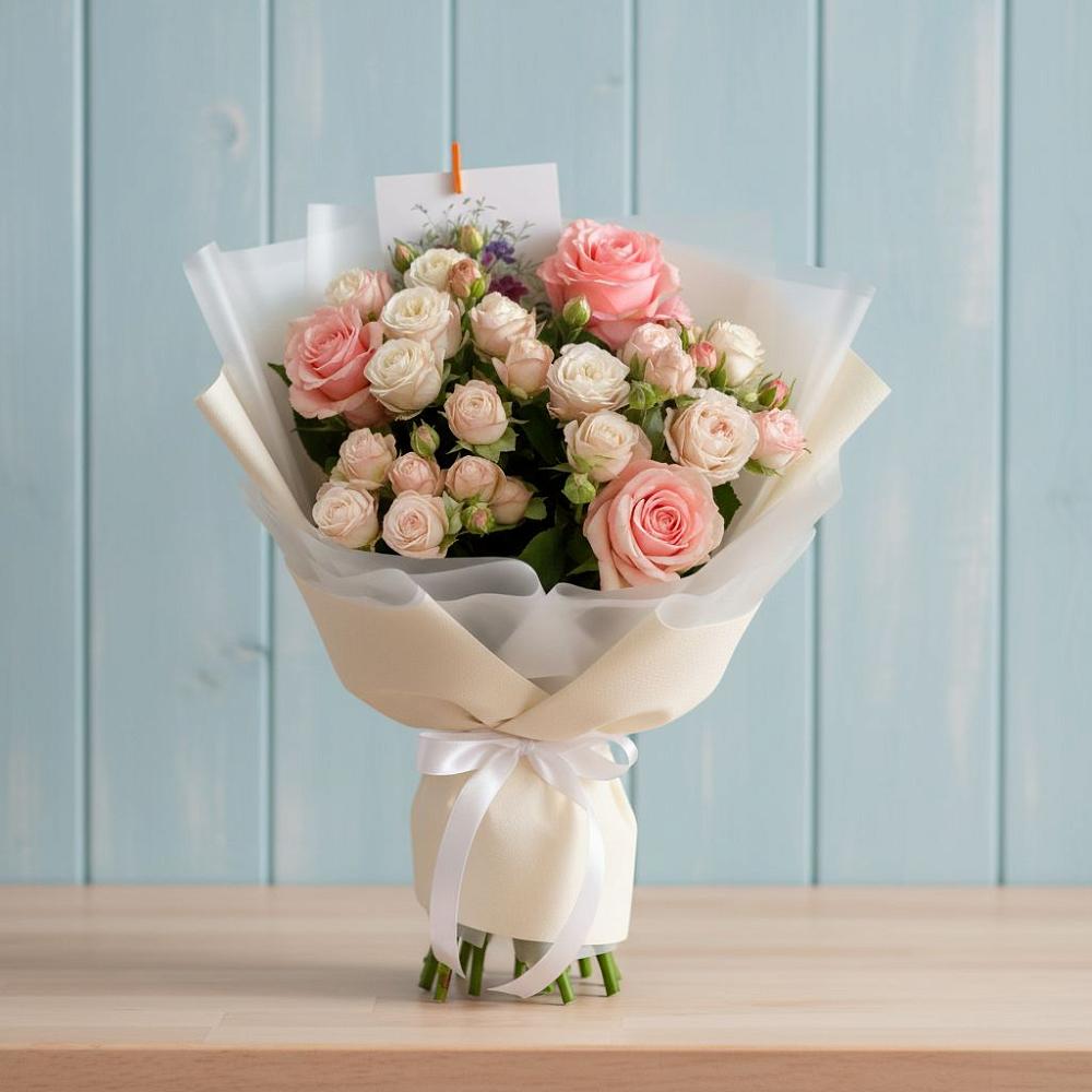 Букет цветов из: Розы в Молодежном