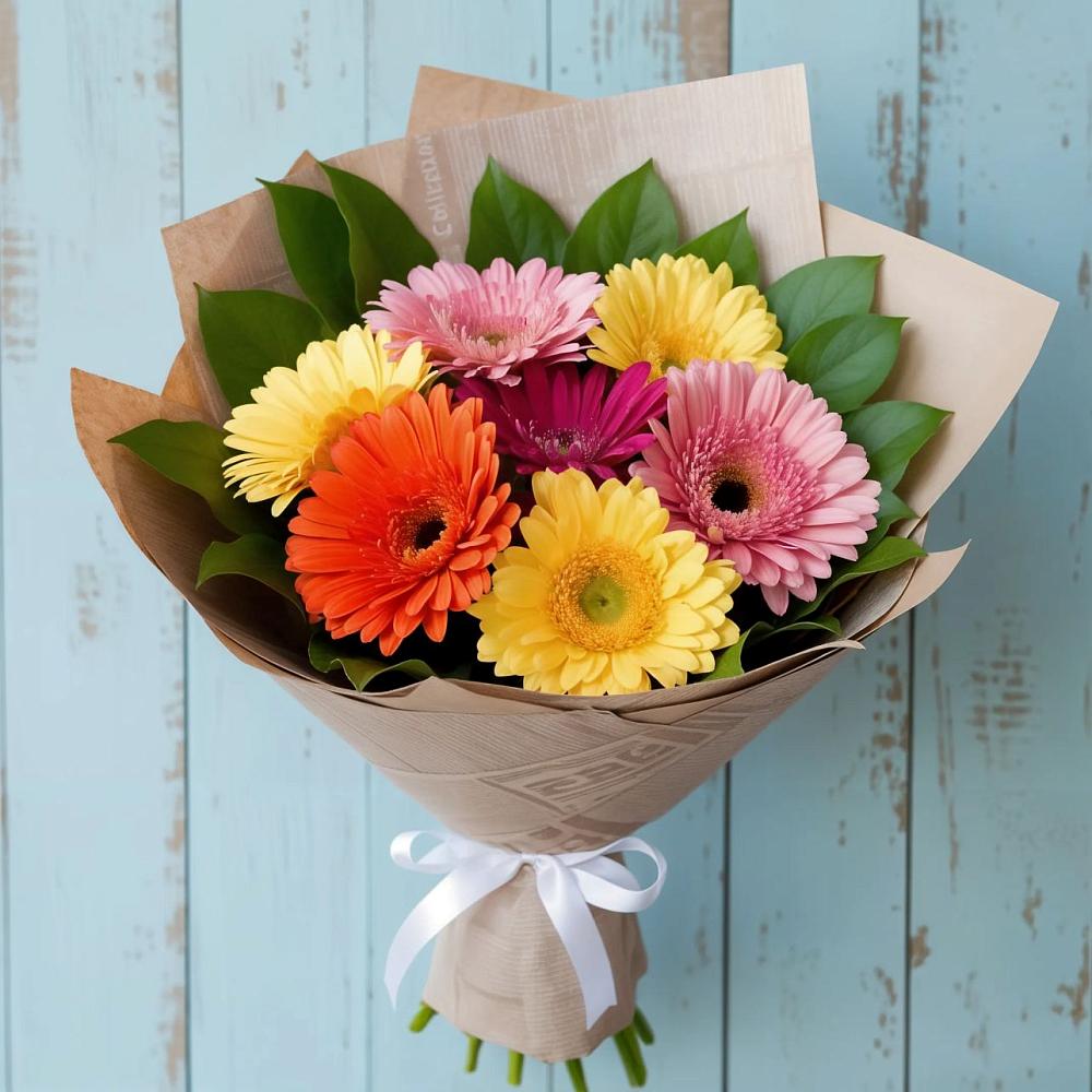 Букет цветов из: Герберы в Молодежном
