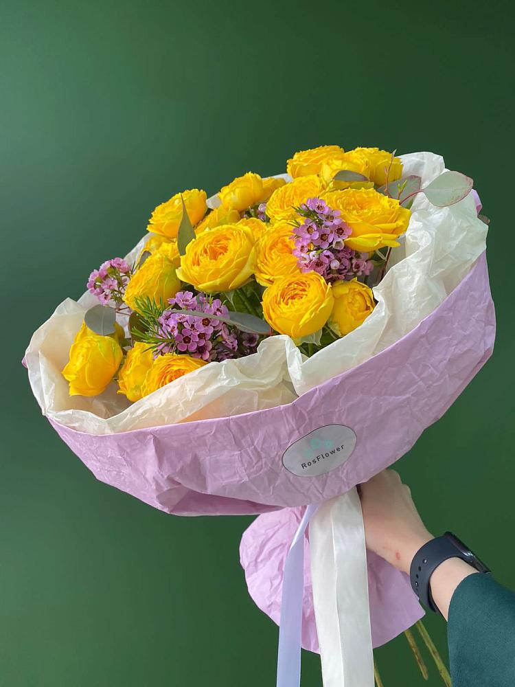Кустовые желтые розы в Молодежном Букет Кустовые желтые розы в Молодежном