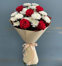 Букет цветов из:  Розы и Хризантемы в Молодежном