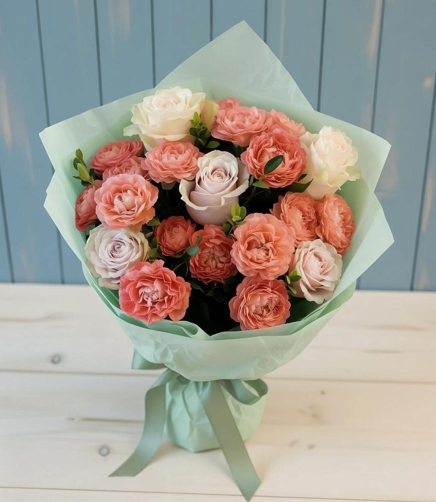 Букет цветов из: Розы в Молодежном