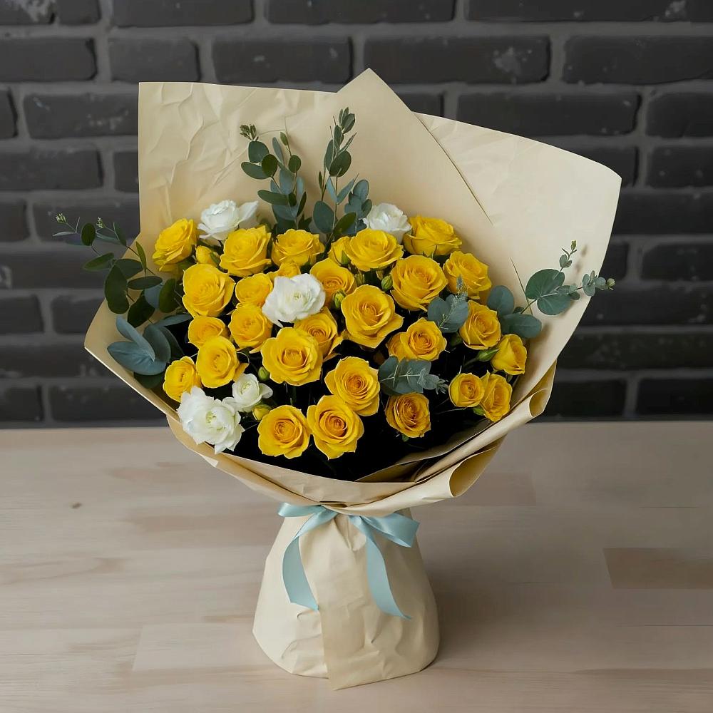 Букет цветов из: Розы в Молодежном