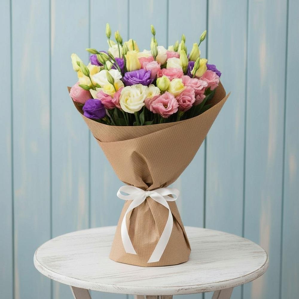 Букет цветов из: Лизиантусы в Молодежном