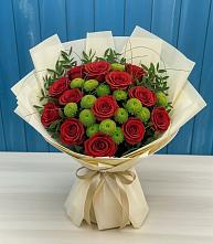 Букет цветов из:  Розы и Хризантемы в Молодежном
