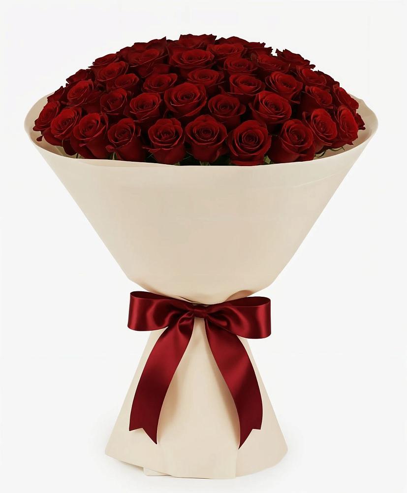 Букет 101 Бордовая роза Блэк Бакарра в Молодежном