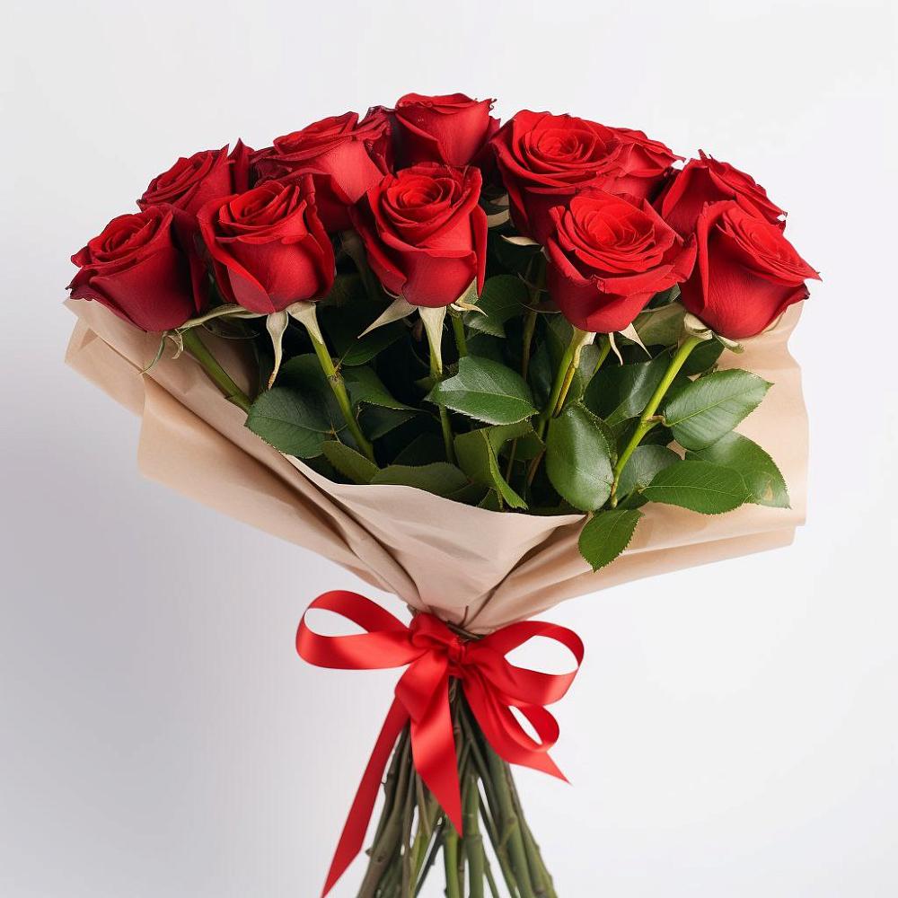 Букет 11 Красных роз Эдлесс Лав в Молодежном