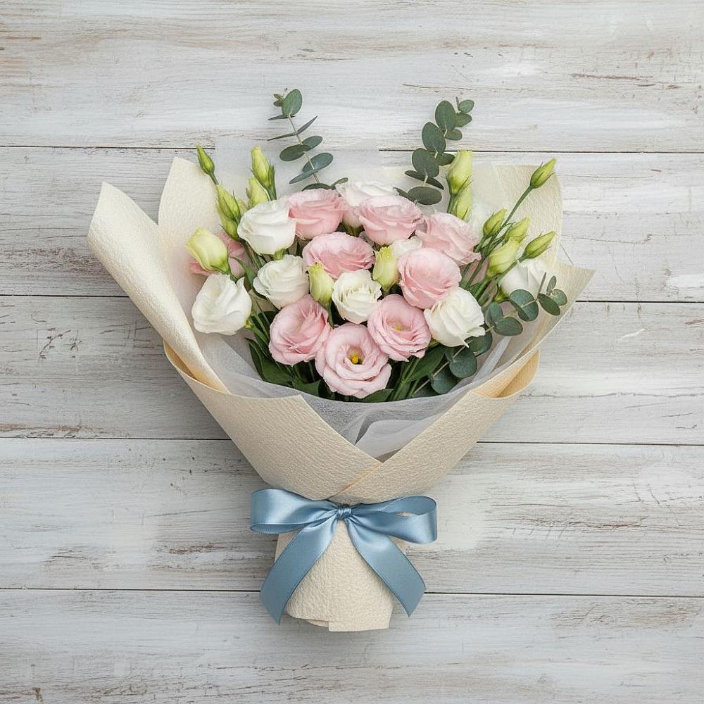 Букет цветов из: Лизиантусы в Молодежном